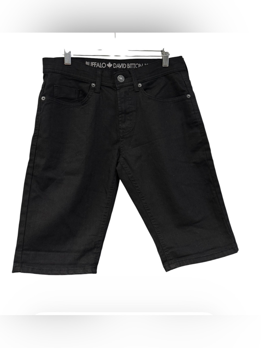 Buffalo David Bitton Evan-X Black Men's Denim Knee-Length Shorts W-30